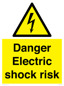 Danger Electric shock risk